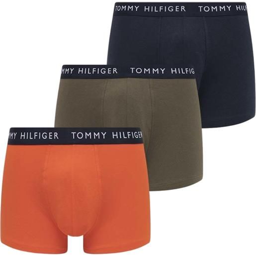 Tommy Hilfiger boxer sportivi da uomo Tommy Hilfiger trunk 3p - des skyy/acid orng/army gree