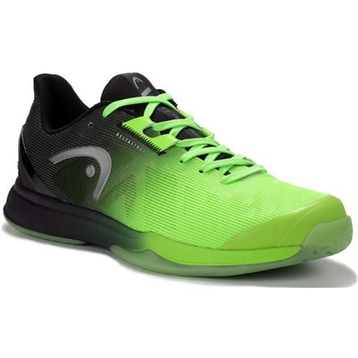 Head scarpe da uomo per badminton/squash Head sprint pro 3.5 indoor - black/neon green