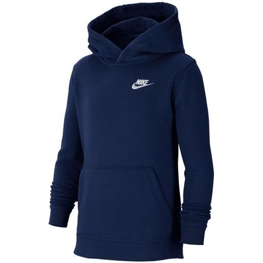 Nike felpa per ragazzi Nike sportswear club po hoodie - midnight navy/white