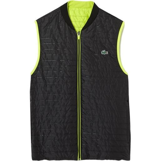 Lacoste gilet da tennis da uomo Lacoste sport padded and reversible vest jacket - yellow/black