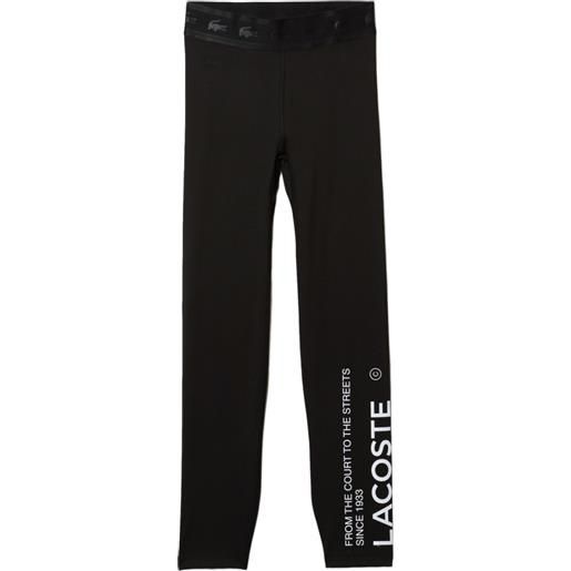 Lacoste leggins Lacoste sport prints and inscriptions leggings - black/white