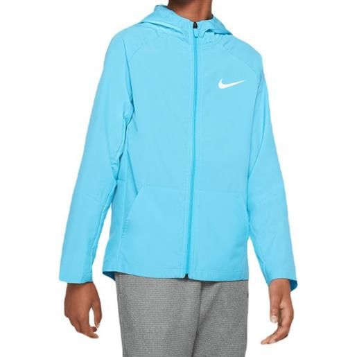 Nike felpa per ragazzi Nike dri-fit woven training jacket - baltic blue/baltic blue/white