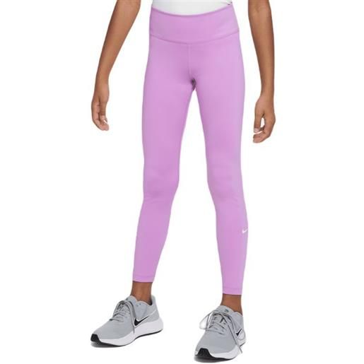 Nike pantaloni per ragazze Nike dri-fit one legging - rusch fuchsia/white