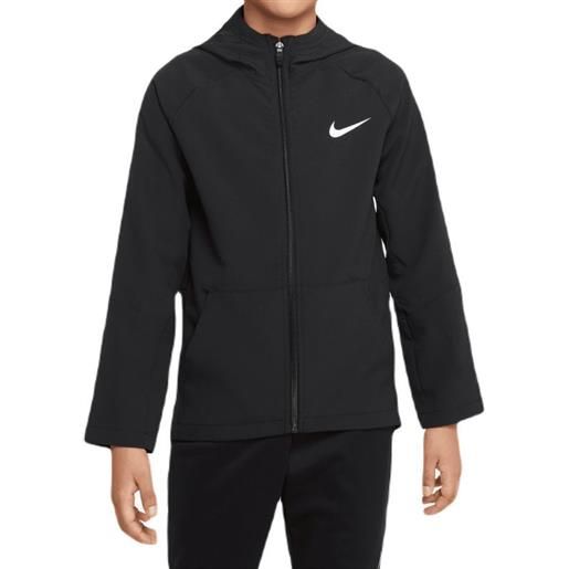 Nike felpa per ragazzi Nike dri-fit woven training jacket - black/black/black/white