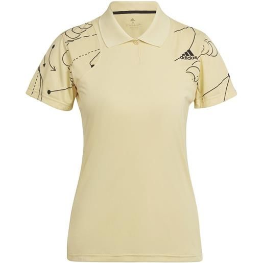 Adidas polo da donna Adidas club tennis graphic polo shirt - almost yellow