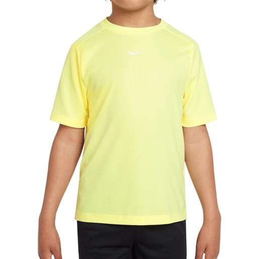 Nike maglietta per ragazzi Nike dri-fit multi+ training top - citron tint/white