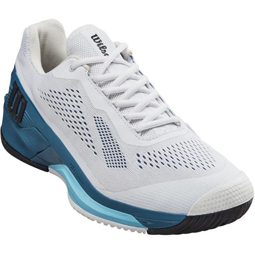 Wilson scarpe da tennis da uomo Wilson rush pro 4.0 - white/blue coral/blue atoll