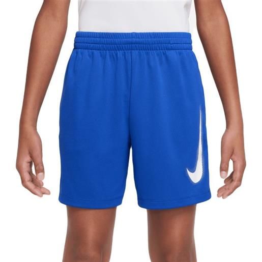 Nike pantaloncini per ragazzi Nike dri-fit multi+ graphic training shorts - game royal/white/white