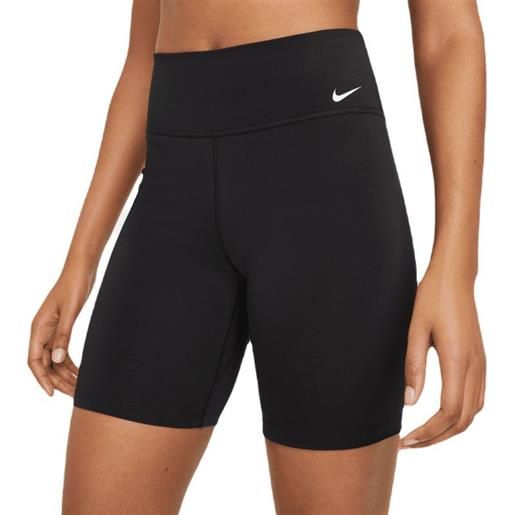 Nike pantaloncini da tennis da donna Nike one mid-rise short 7in - black/white