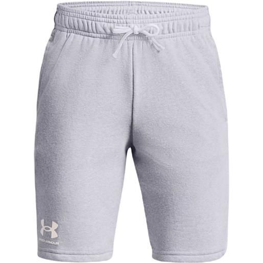 Under Armour pantaloncini per ragazzi Under Armour boys' ua rival terry shorts - mod gray light heather/white