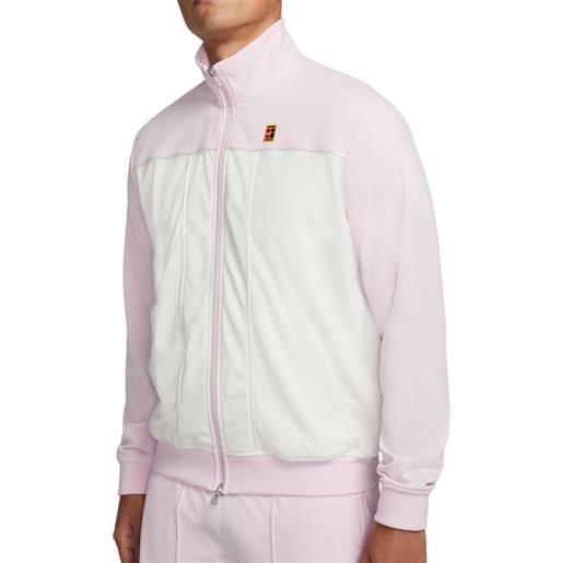 Nike felpa da tennis da uomo Nike court heritage suit jacket - pink foam/sail