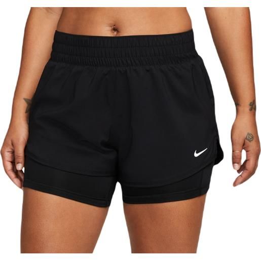 Nike pantaloncini da tennis da donna Nike dri-fit one 2-in-1 shorts - black/reflective silver