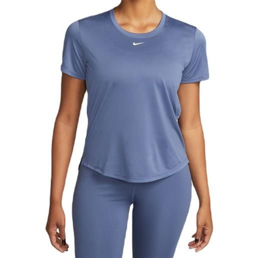 Nike maglietta donna Nike dri-fit one short sleeve standard fit top - diffused blue/white