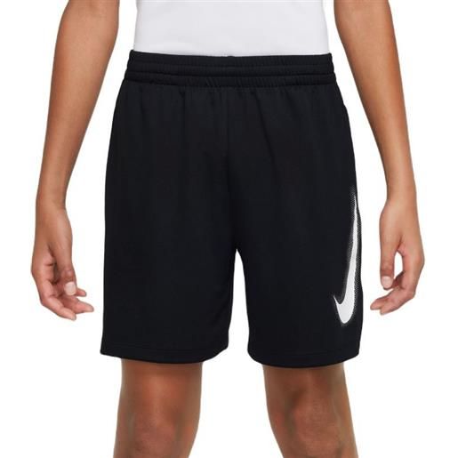 Nike pantaloncini per ragazzi Nike dri-fit multi+ graphic training shorts - black/white/white