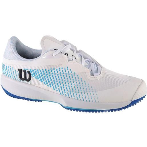Wilson scarpe da tennis da uomo Wilson kaos swift 1.5 clay - white/blue atoll/lapis blue