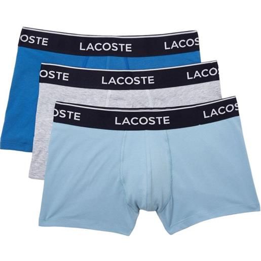 Lacoste boxer sportivi da uomo Lacoste casual cotton stretch boxer 3p - blue/china gray