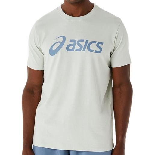 Asics t-shirt da uomo Asics big logo tee - light sage/steel blue