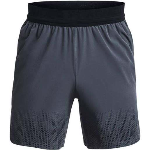 Under Armour pantaloncini da tennis da uomo Under Armour men's ua armor print peak woven shorts - gray/black
