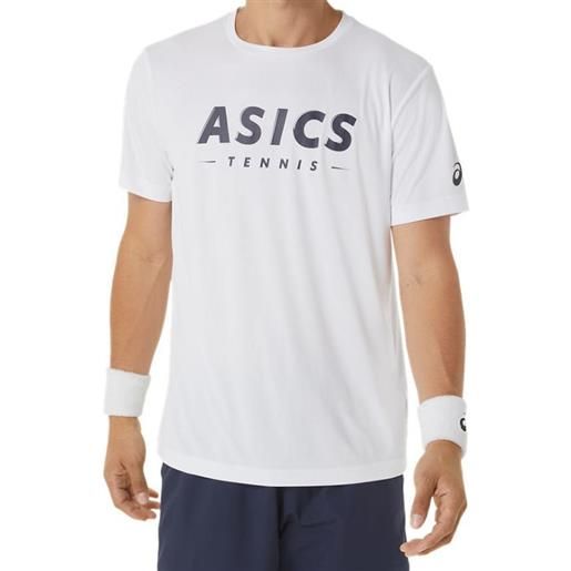 Asics t-shirt da uomo Asics court tennis graphic tee - brilliant white