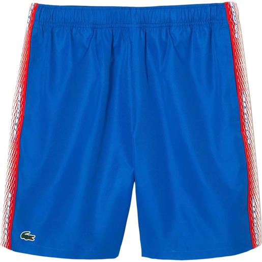 Lacoste pantaloncini da tennis da uomo Lacoste recycled polyester tennis shorts - blue