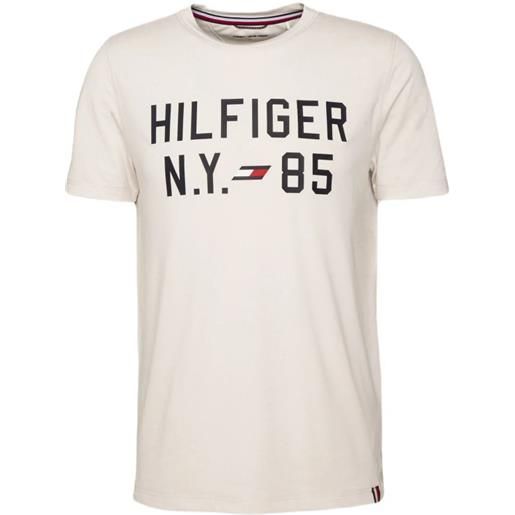 Tommy Hilfiger t-shirt da uomo Tommy Hilfiger graphic s/s training tee - weathered white