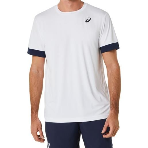 Asics t-shirt da uomo Asics court short sleeve top - brilliant white/midnight