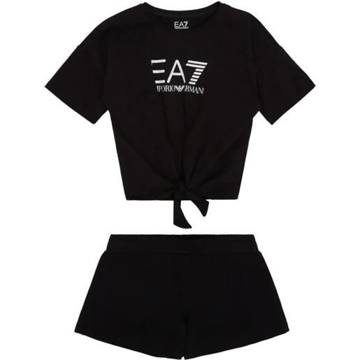 EA7 tuta per ragazzi/giovani EA7 girl jersey tracksuit - black
