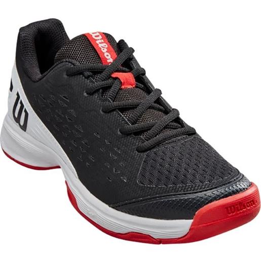 Wilson scarpe da tennis bambini Wilson rush pro jr l - black/white/wilson red