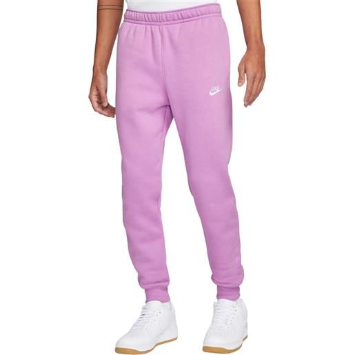 Nike pantaloni da tennis da uomo Nike sportswear club fleece - violet shock/violet shock/white