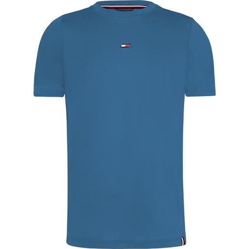 Tommy Hilfiger t-shirt da uomo Tommy Hilfiger essential training small logo tee - blue coast