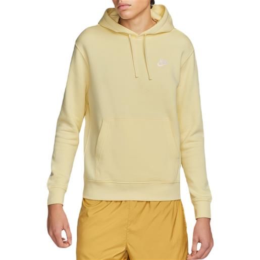 Nike felpa da tennis da uomo Nike sportswear club fleece pullover hoodie - alabaster/alabaster/white