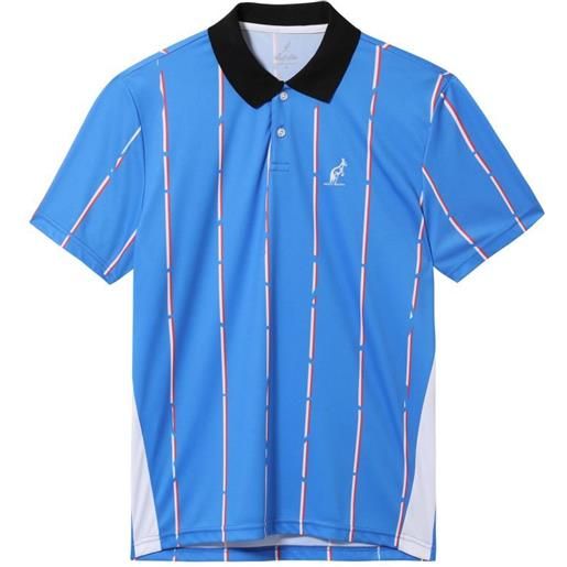 Australian polo da tennis da uomo Australian ace polo shirt with stripes - blu zaffiro