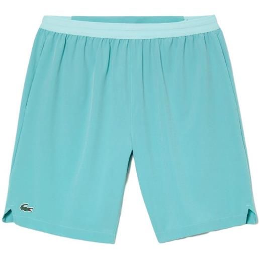 Lacoste pantaloncini da tennis da uomo Lacoste tennis x novak djokovic taffeta shorts - green
