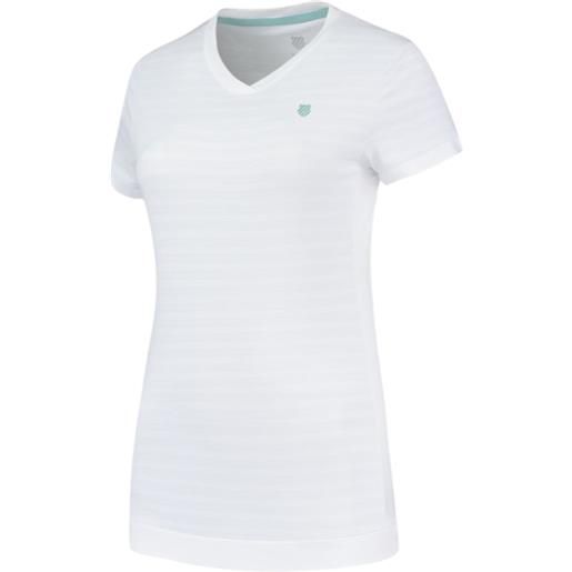 K-Swiss maglietta donna K-Swiss tac hypercourt v-neck top - white