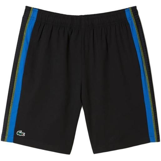 Lacoste pantaloncini da tennis da uomo Lacoste recycled polyester tennis shorts - black/blue/yellow