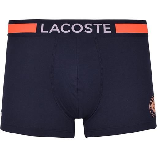 Lacoste boxer sportivi da uomo Lacoste roland garros edition jersey trunks 1p - navy blue/orange