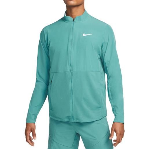 Nike felpa da tennis da uomo Nike court advantage packable jacket - mineral teal/white