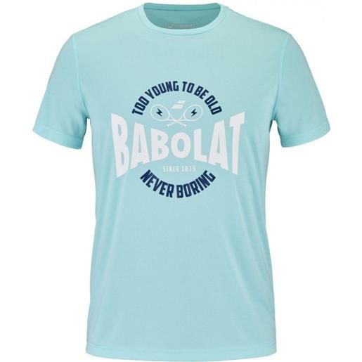 Babolat t-shirt da uomo Babolat exercise graphic tee men - angel blue heather