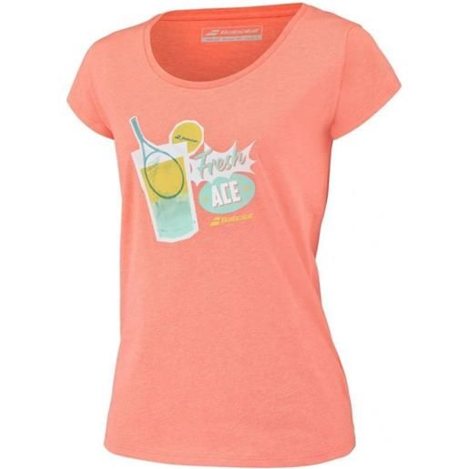 Babolat maglietta donna Babolat exercise message tee woman - fluo strike heather