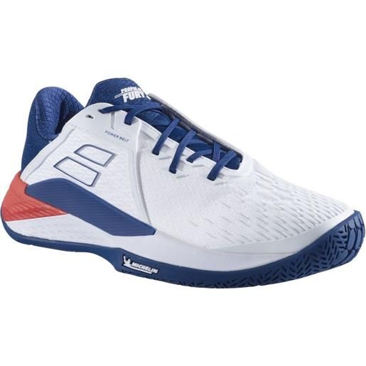 Babolat scarpe da tennis da uomo Babolat propulse fury 3 all court men - white/estate blue