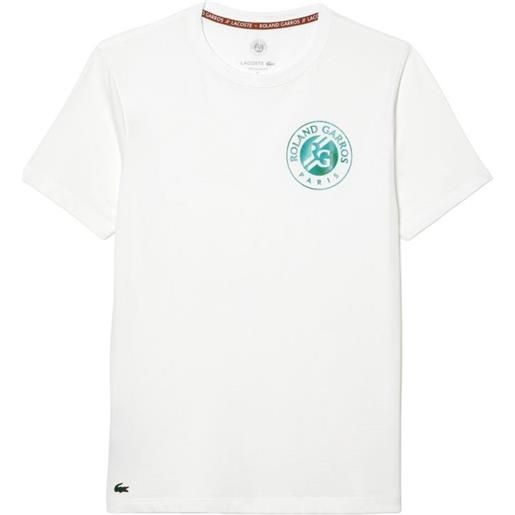 Lacoste t-shirt da uomo Lacoste sport roland garros edition logo t-shirt - white