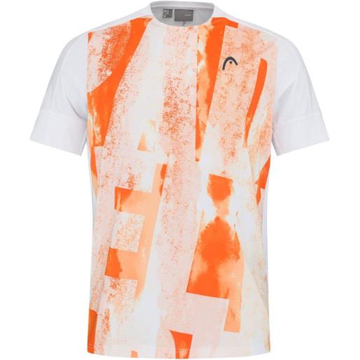 Head t-shirt da uomo Head padel tech t-shirt - padel print/orange