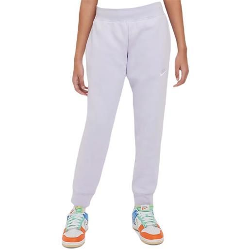 Nike pantaloni per ragazze Nike sportswear fleece pant lbr - oxygen purple/white