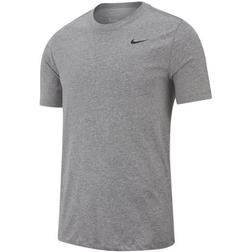 Nike t-shirt da uomo Nike solid dri-fit crew - carbon heather/black