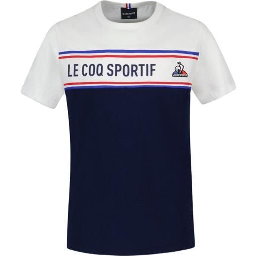 Le Coq Sportif maglietta per ragazzi Le Coq Sportif tri tee short sleeve n°2 ss23 - bleu nuit/new optical white