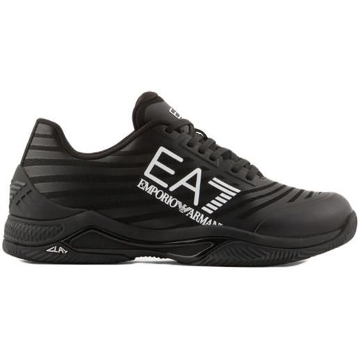 EA7 scarpe da tennis da uomo EA7 unisex woven sneaker - triple black/white