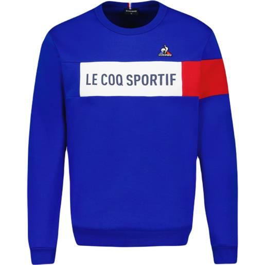 Le Coq Sportif felpa da tennis da uomo Le Coq Sportif tri crew sweat n°1 ss23 - bleu electro