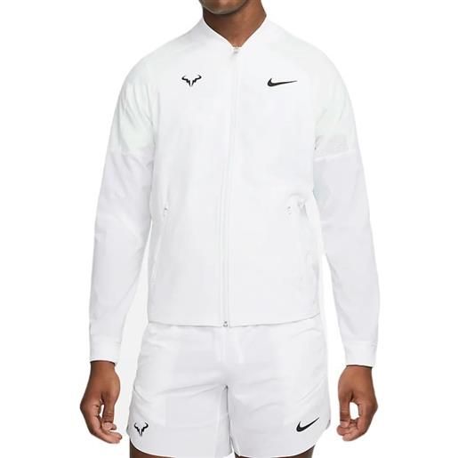Nike felpa da tennis da uomo Nike court dri-fit rafa jacket - white/black