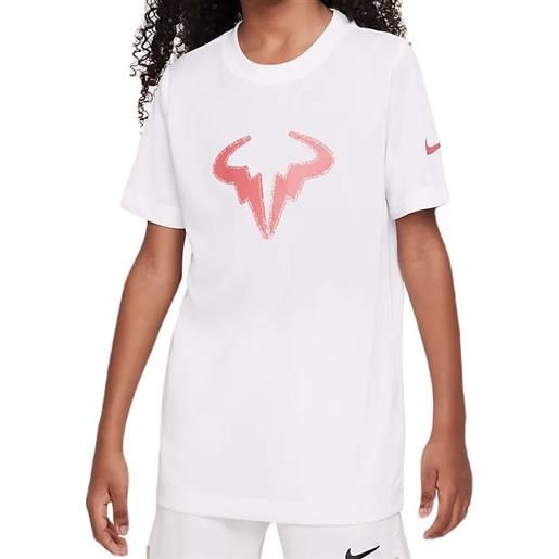 Nike maglietta per ragazzi Nike rafa training t-shirt - white/adobe