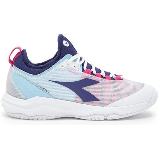 Diadora scarpe da tennis da donna Diadora speed blushield fly 4 + ag - white/blue print/pink yarr